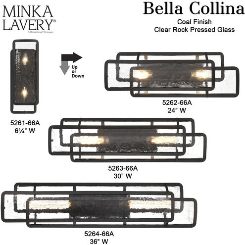 Bella Collina 3 Light 18 inch Coal Semi Flush Mount Ceiling Light